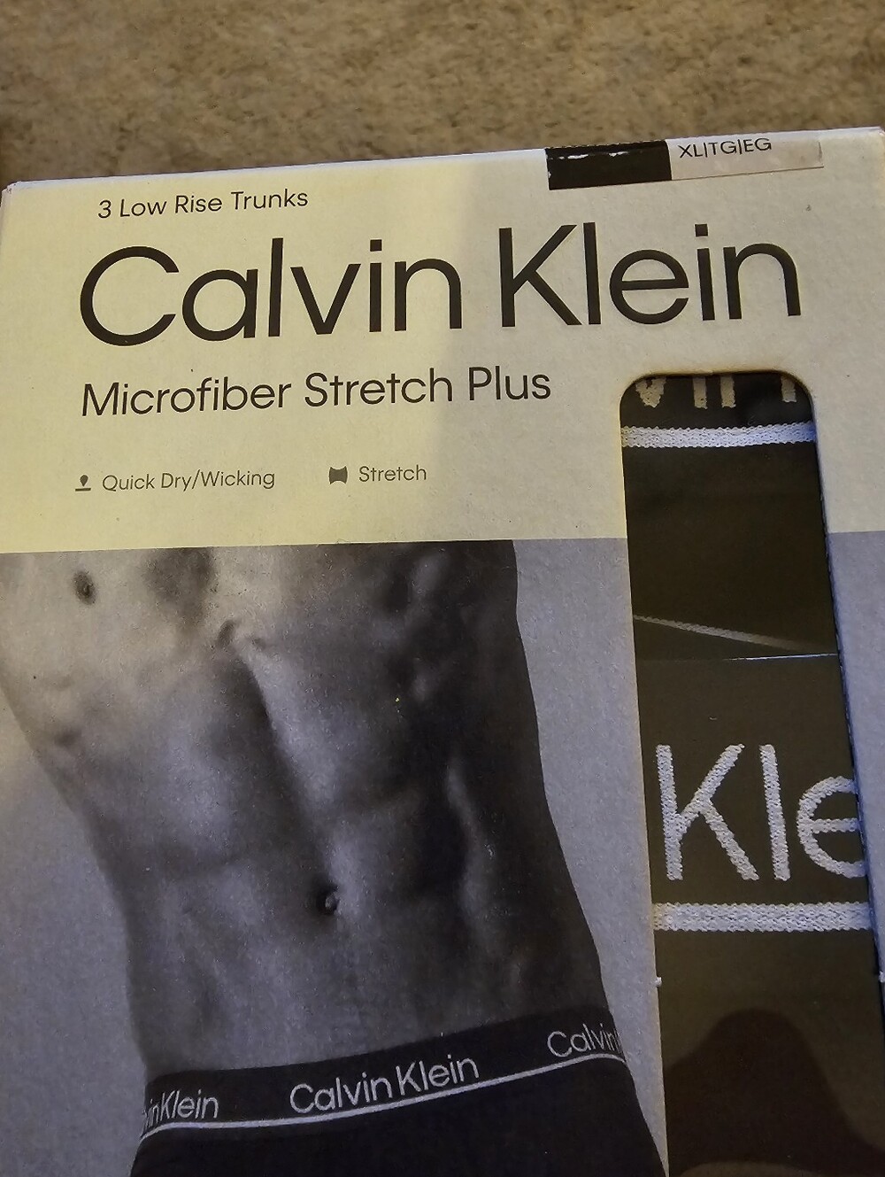 Calvin Klein Black Microfiber Stretch Plus Low Rise Trunks - 3 Pack XL
